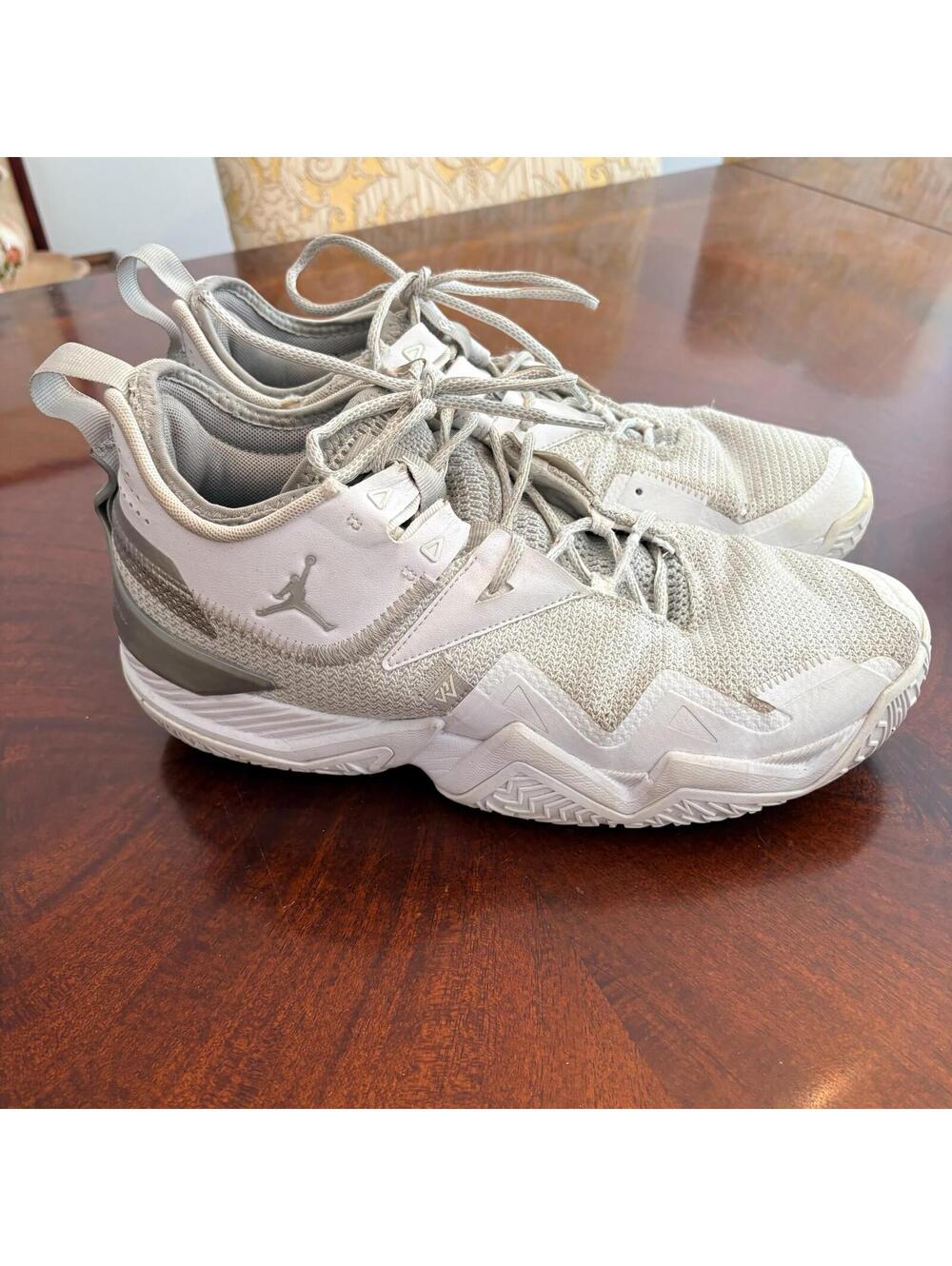 Jordan Westbrook One Take Basketball Shoe White Metallic Silver Men's Size 12